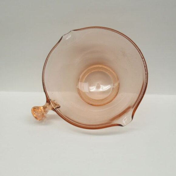 U.S. Glass Co. Pink SLICK HANDLE 9 Inch Two-Spout Batter Bowl - Picture 4 of 6